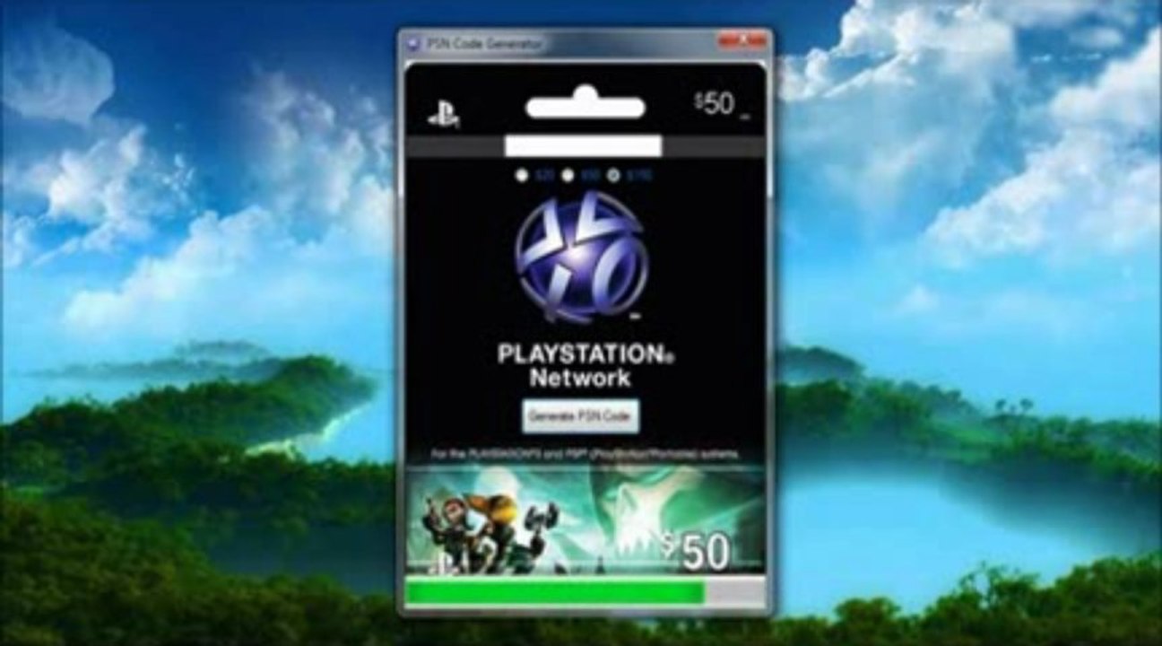 PSN Code Generator # Générateur # Download July - Août 2013 Update