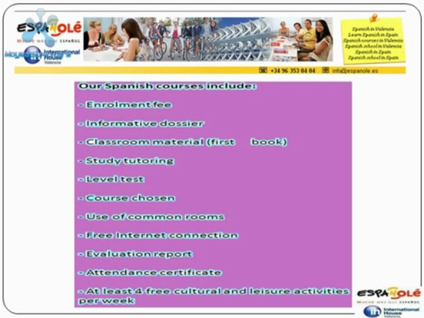 ⁣Spanish School in Spain