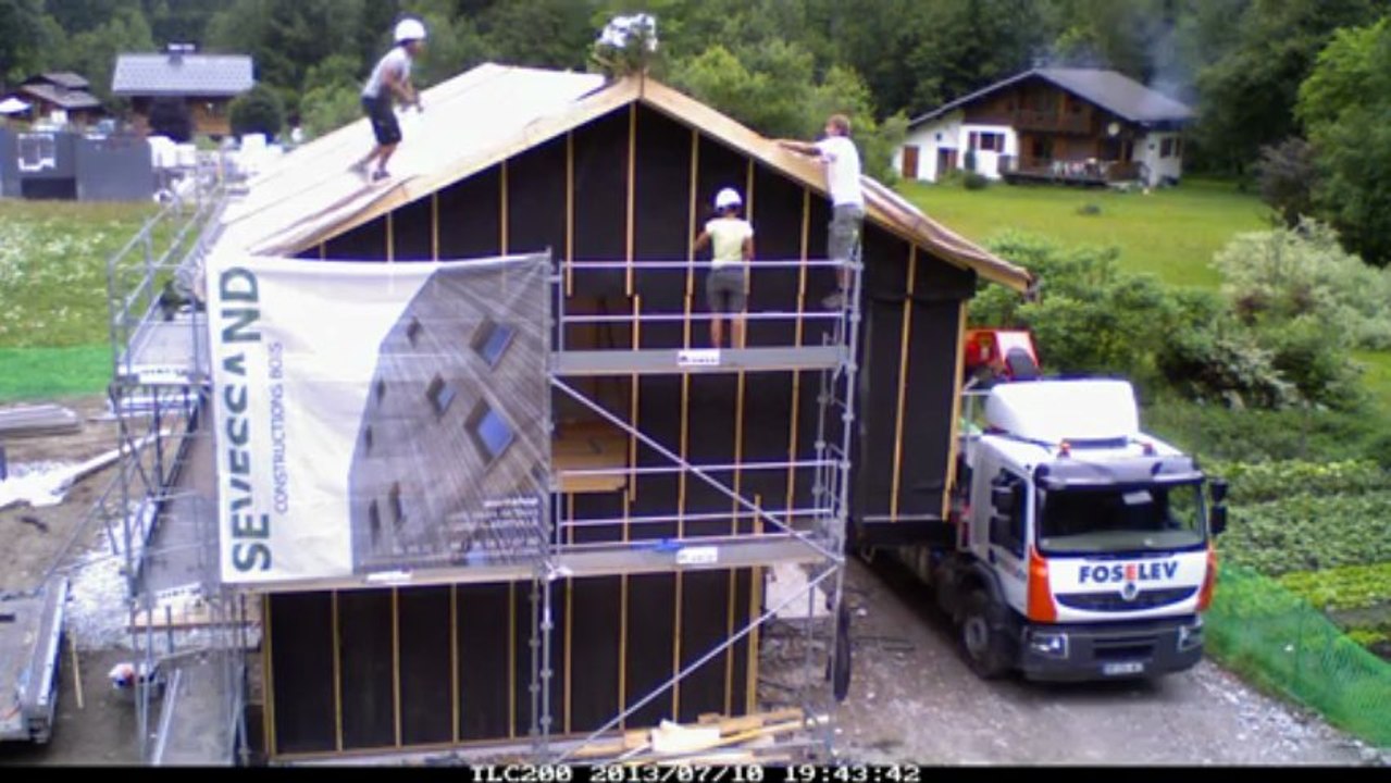 SEVESSAND Constructions Bois - Montage maison passive CHAMONIX - Day n°3