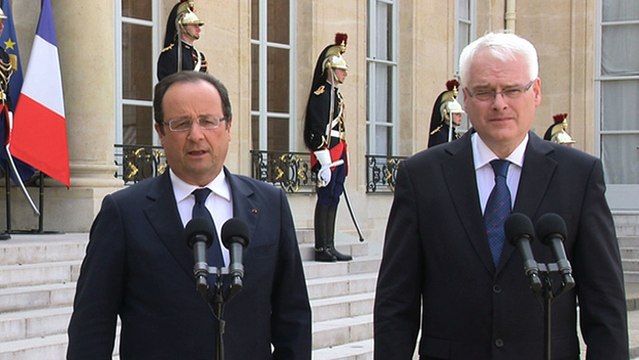Allocution conjointe du président de la République et de M. Ivo JOSIPOVIC, président de la République de Croatie