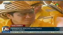 Minieros colombianos anunciaron un paro indefinido
