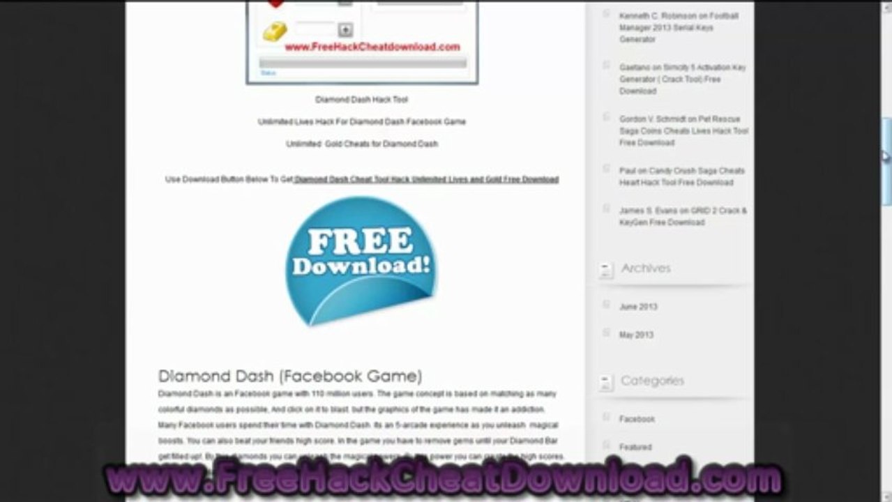 Diamond Dash Hack 2013 Download No Survey