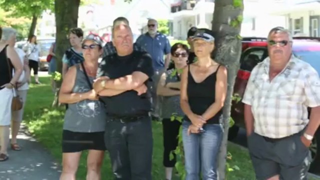 Bells ring at Sainte-Agnes Church in Lac-Mégantic