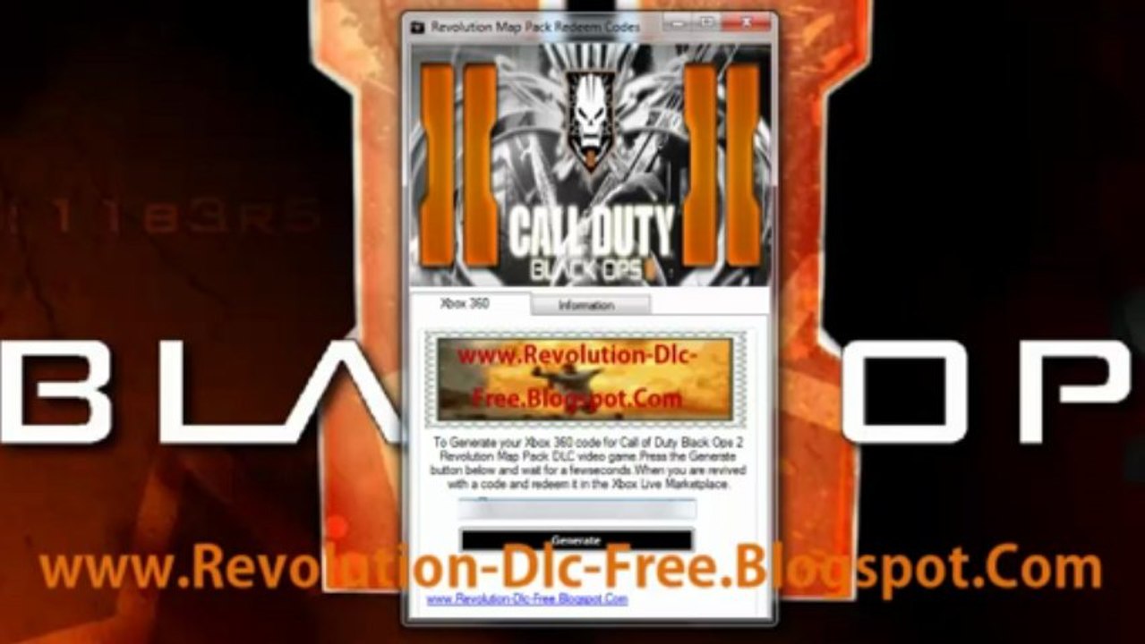 Black Ops 2 Revolution DLC Map Pack Redeem Code's xbox360 leaked