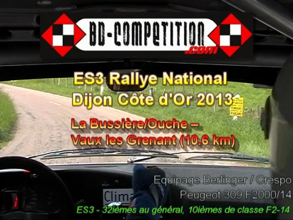 Rallye Dijon cote d'Or 2013 - ES3