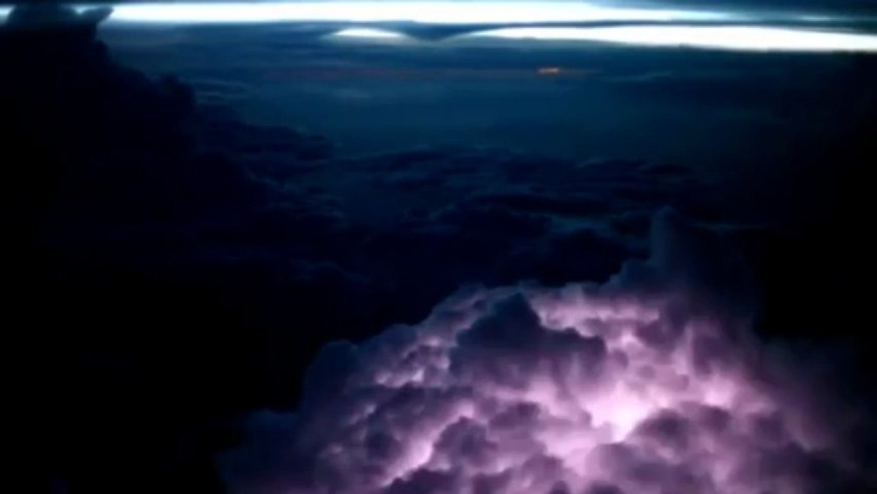 Flight through a lightning storm