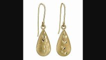 9ct Yellow Gold Diamond Cut Flower Drop Earrings Review