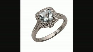 9ct White Gold Diamond And Aquamarine Vintage Ring Review