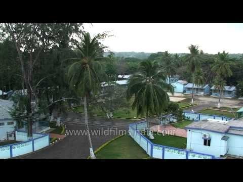 Panoramic view of a village in Andaman & Nicobar Islands