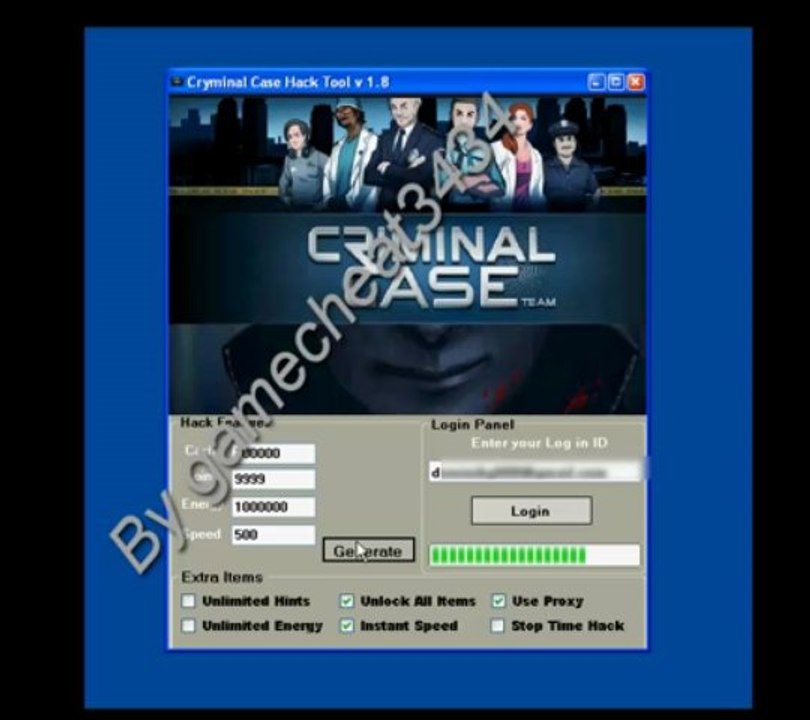 Cryminal Case Hack Tool v 1.8 [WORKING UPDATE 2013!]