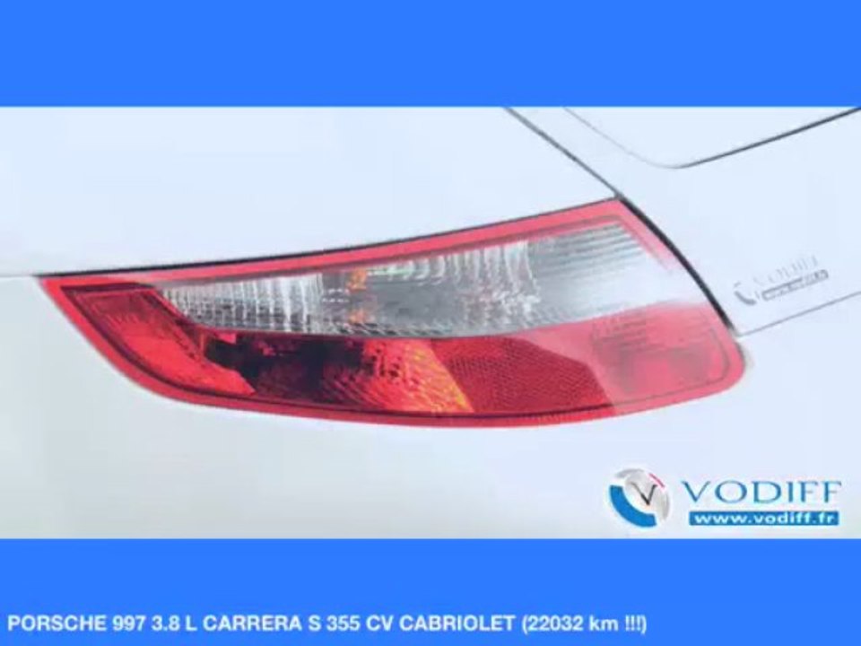 VODIFF : PORSCHE OCCASION ALSACE :PORSCHE 997 3.8 L CARRERA S 355 CV CABRIOLET (22032 km !!!)