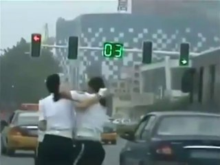 Chinese Female Police Officers Fight Tangshan City Jul 2013