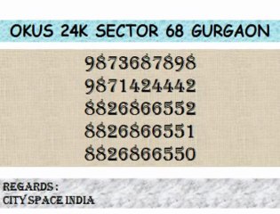 685 SQFT ocus 24k perfect={{~9873687898~}}=sector 68 gurgaon