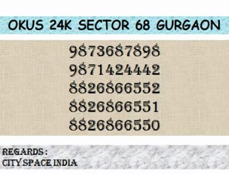 685 SQFT ocus 24k perfect={{~9873687898~}}=sector 68 gurgaon