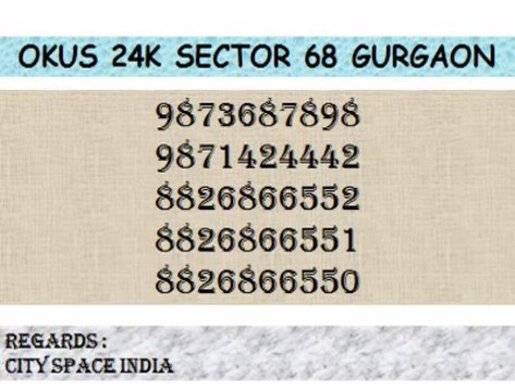 :~:9873687898:~:ocus 24k! perfect! sector 68 gurgaon!!GREAT LOCATION!!