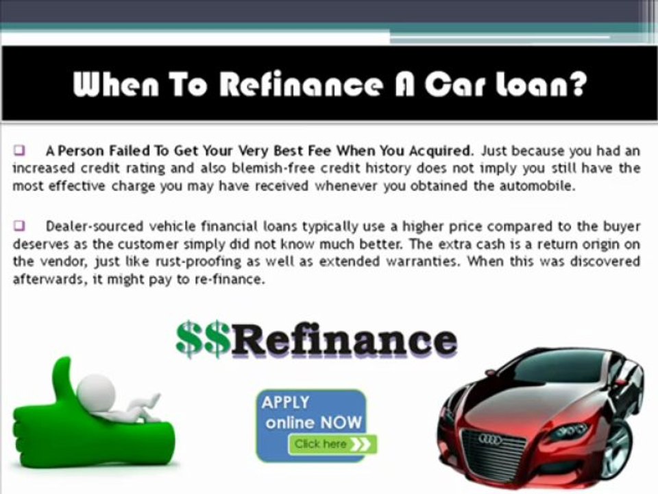 Know When To Refinance Auto Loan From Experts