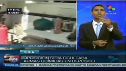 Fuerza armada siria halla depósito de armas químicas de la oposición