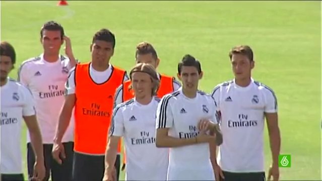first training Real Madrid with Ancelotti Cristiano Ronaldo Zidane