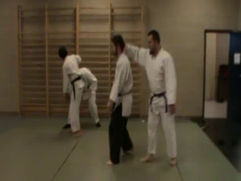 Ushiro eri dori kihon : soto sabaki tsugi ashi