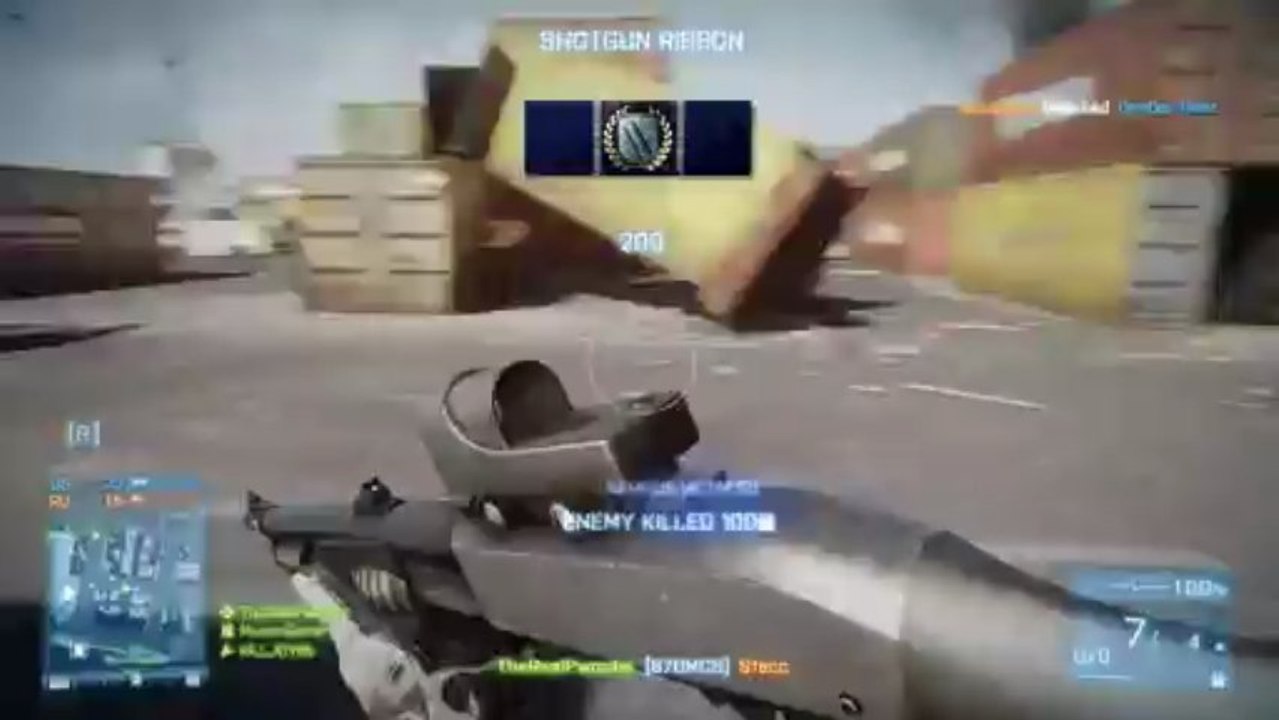 Battlefield 3 870 MCS Gameplay- "Team Deathmatch Shotgun Rapage" (BF3 Commentary)