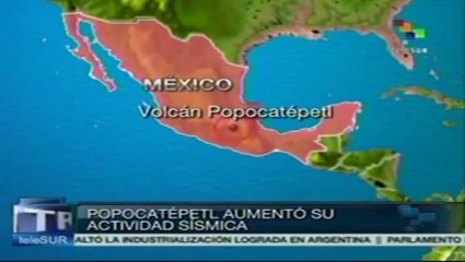 México: volcán Popocatépetl incrementa su actividad