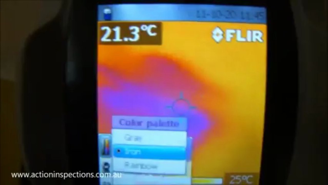 Thermal View Ceiling Leak - Building Inspections Brisbane