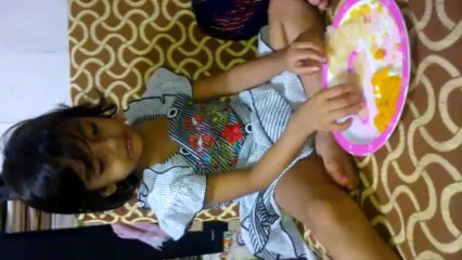 Hiya having luchi at home June 2013