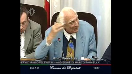 Roma - L'audizione del leader radicale Marco Pannella (15.07.13)