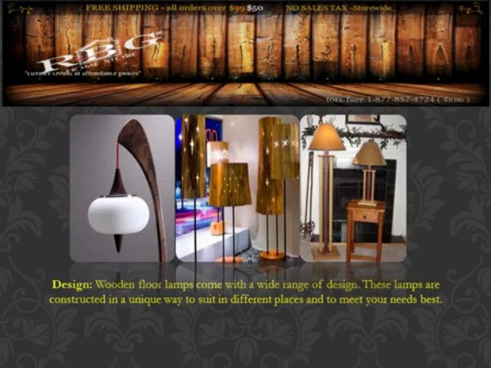 Wooden floor lamps enhances the home’s beauty