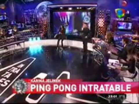 Pronto.com.ar Karina Jelinek en el ping pong de Intratables