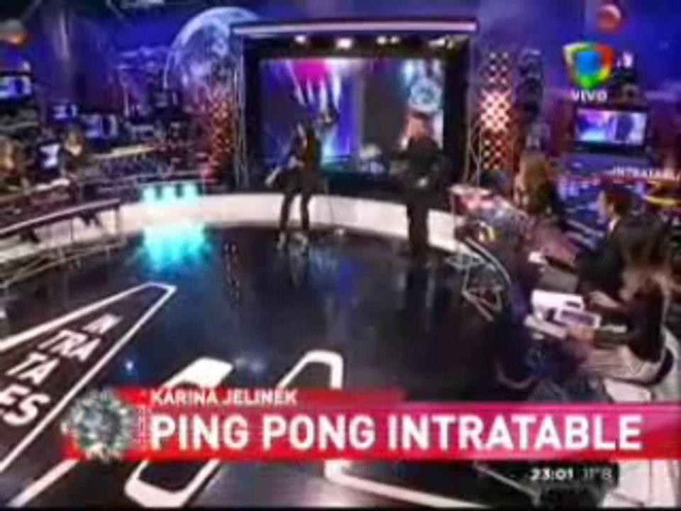 Pronto.com.ar Karina Jelinek en el ping pong de Intratables