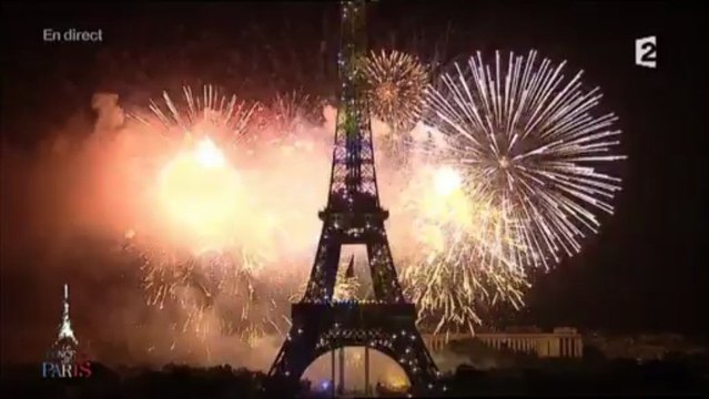 Feux d'artifices du 14 juillet à la Tour Eiffel (France 2) 3/3