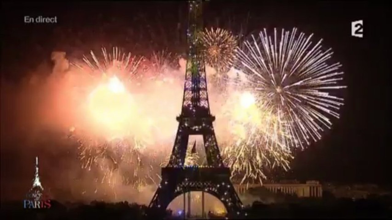Feux d'artifices du 14 juillet à la Tour Eiffel (France 2) 3/3