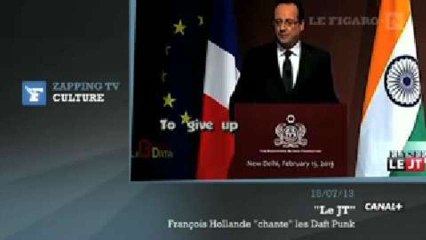 Zapping TV : quand François Hollande chante "Get Lucky" des Daft Punk