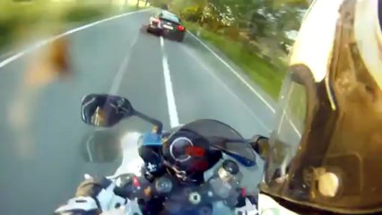 AUDI R8 V8 vs GSX-R 1000 K9