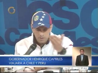 Capriles viajará a Chile y Perú esta semana
