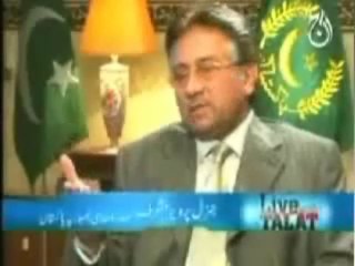 General Pervez Musharrad with Syed Talat Hussain - 6 (AAJ TV 2007)