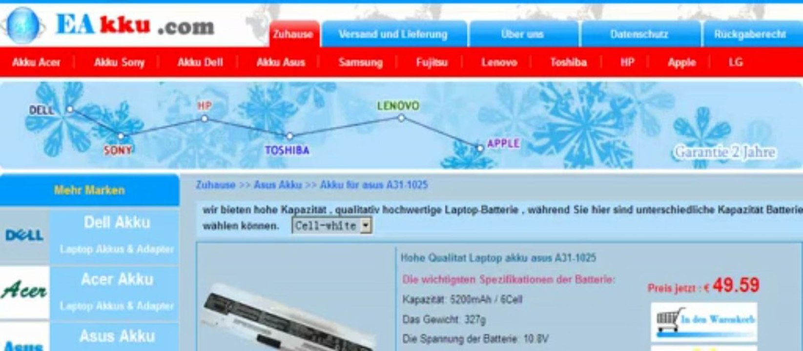 Asus A31-1025 Akku-www.eakku.com/asus.html