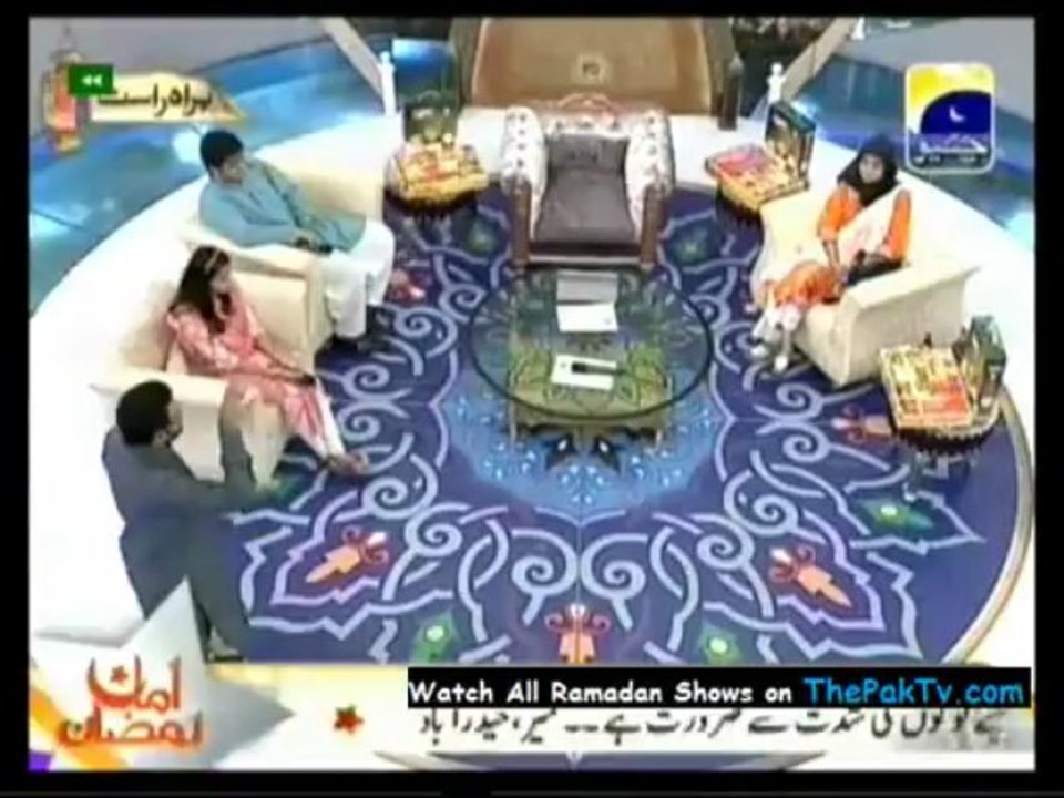 Watch Dr.Fowzia Siddiqui & Dr.Aafia Kids in Amaan Ramazan-16-July-2013 -2