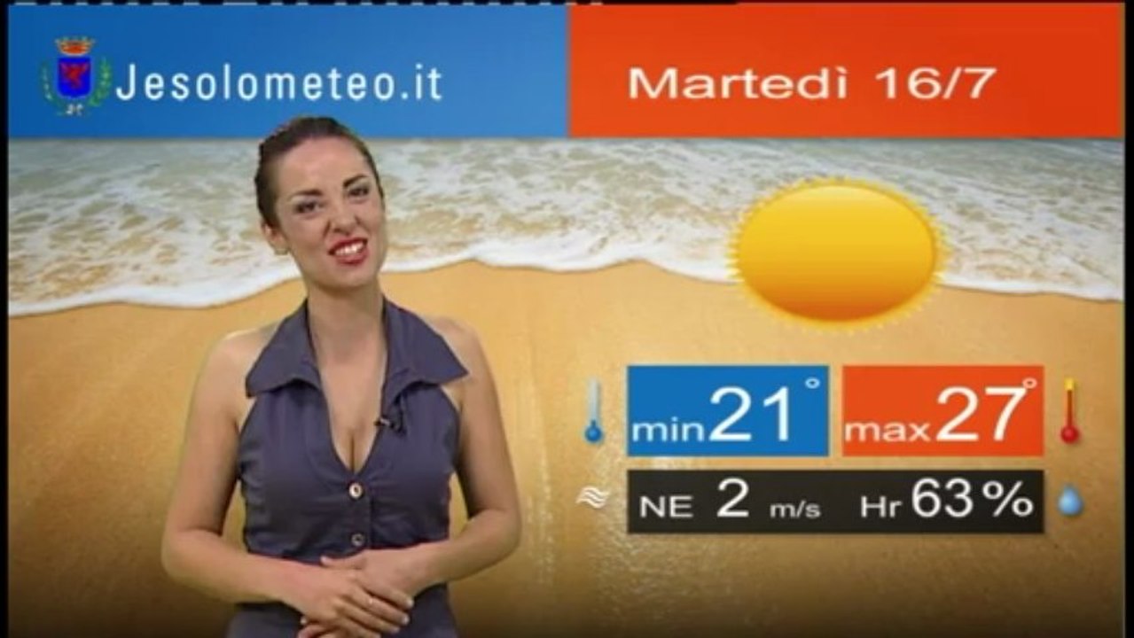 PREVISIONI DEL TEMPO JESOLO MARTEDI' 16 LUGLIO 2013