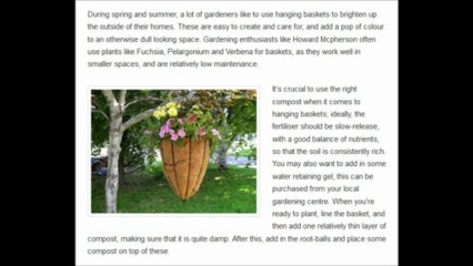 Howard Macpherson - Hanging basket care