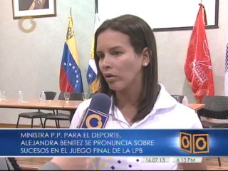 Alejandra Benítez: Vamos a regular las bebidas alcohólicas en juegos de baloncesto