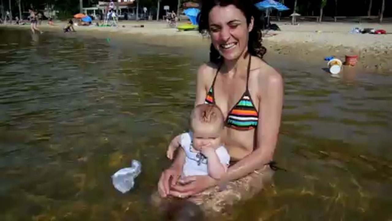 dans l'eau