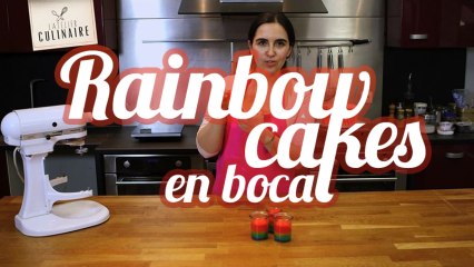 Rainbow cakes en bocal