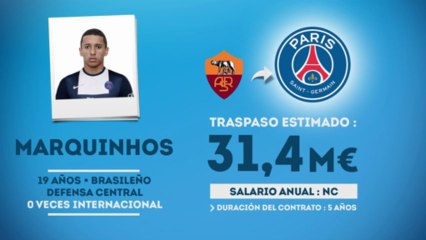 Marquinhos ficha por el Paris Saint Germain