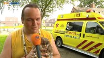 Jonge gans bevrijd van vislijn - RTV Noord