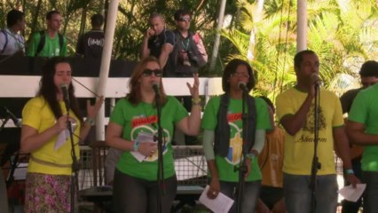 Símbolo da JMJ no Pão de Açúcar