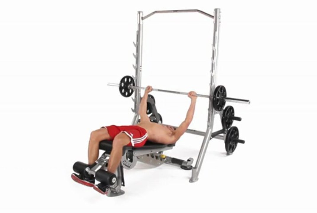 Barbell Bench Press (Decline Overhand Grip)