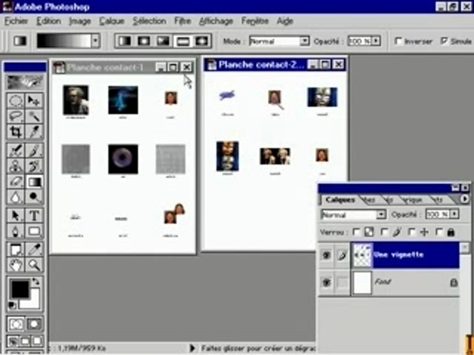 photoshop - Vignettes previsualisation