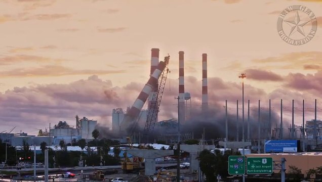 Massive Fort Lauderdale Power Station shut down by Impressive Blast!